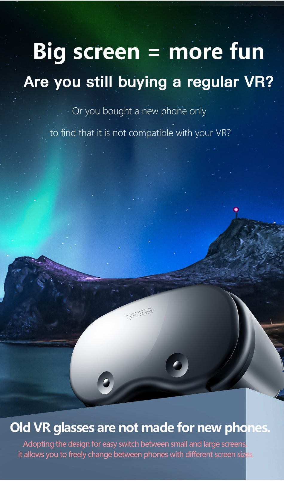 Casco de realidad virtual 3D para smartphones iPhone Android