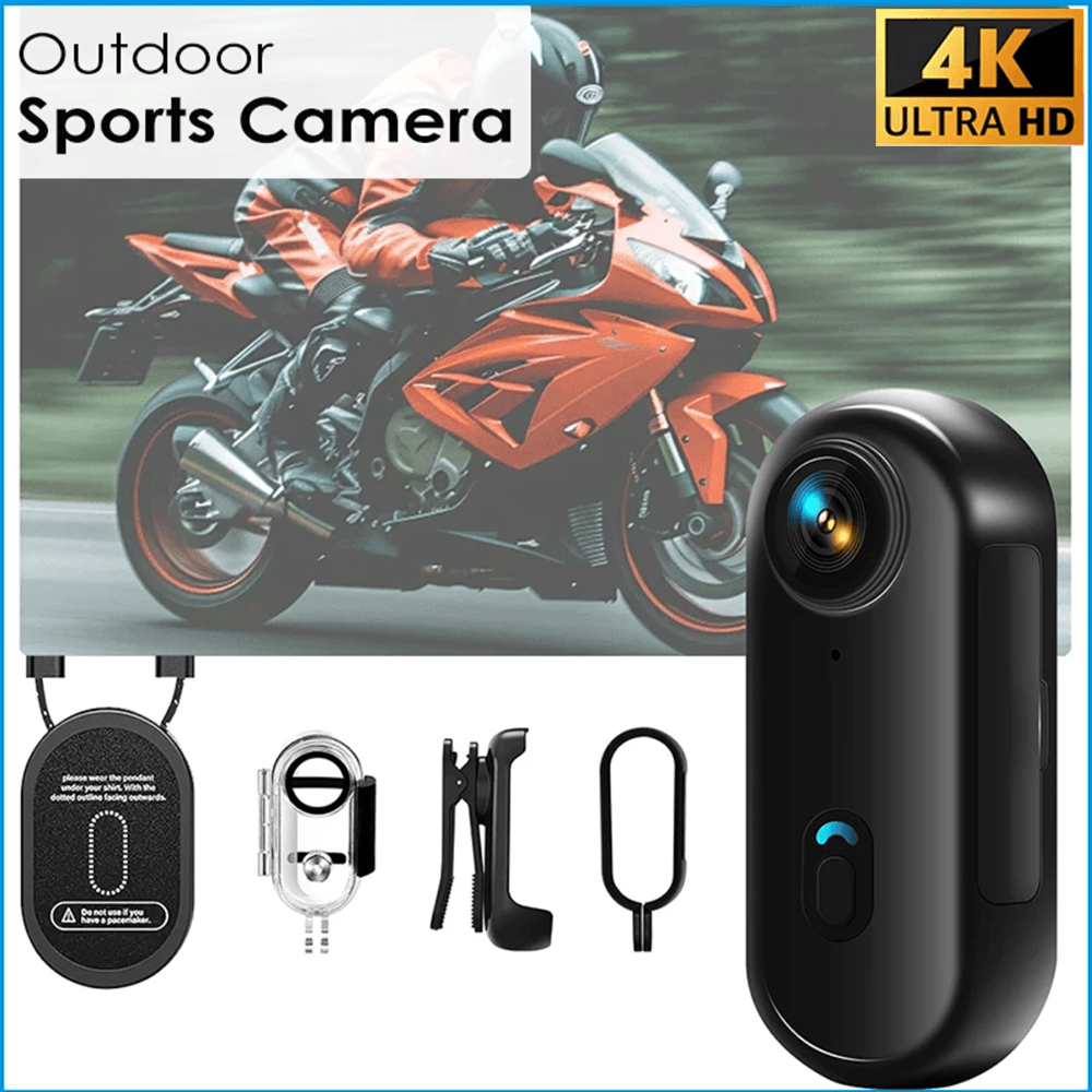 Minicámara 4K para deportes y vlogs