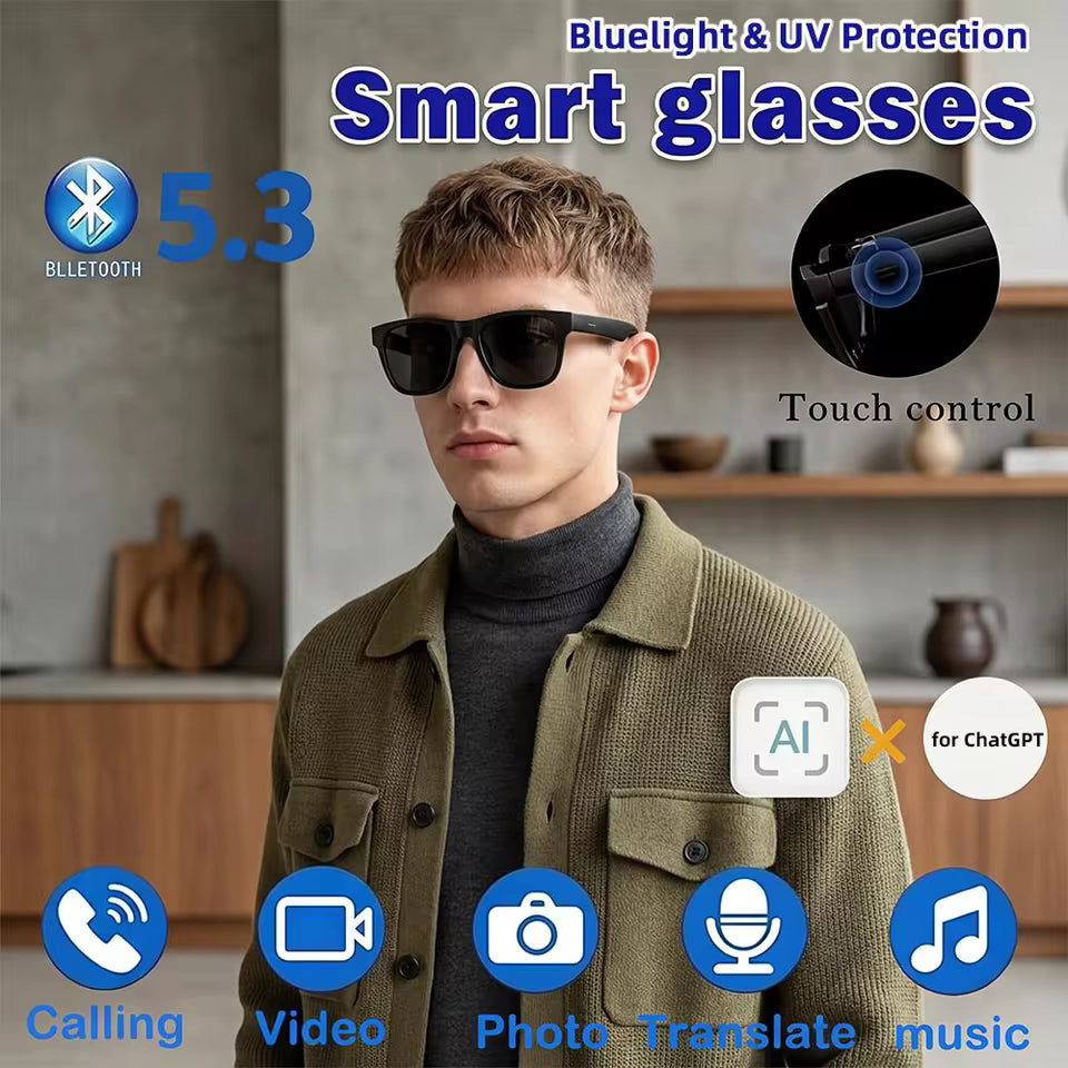 Gafas deportivas con IA y resistentes al agua
