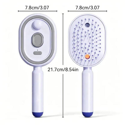 【Fathersdaygift】Multi-Function Hair Mist Spray Comb - Portable Detangling Brush with Fine Mist Nozzle, Refillable with Water, Leave-In Conditioner or Essential Oil, Suitable for All Hair Types